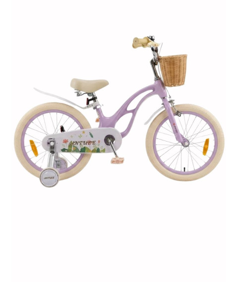 Bicicletă pentru copii Antule 18 inch, alb–violet